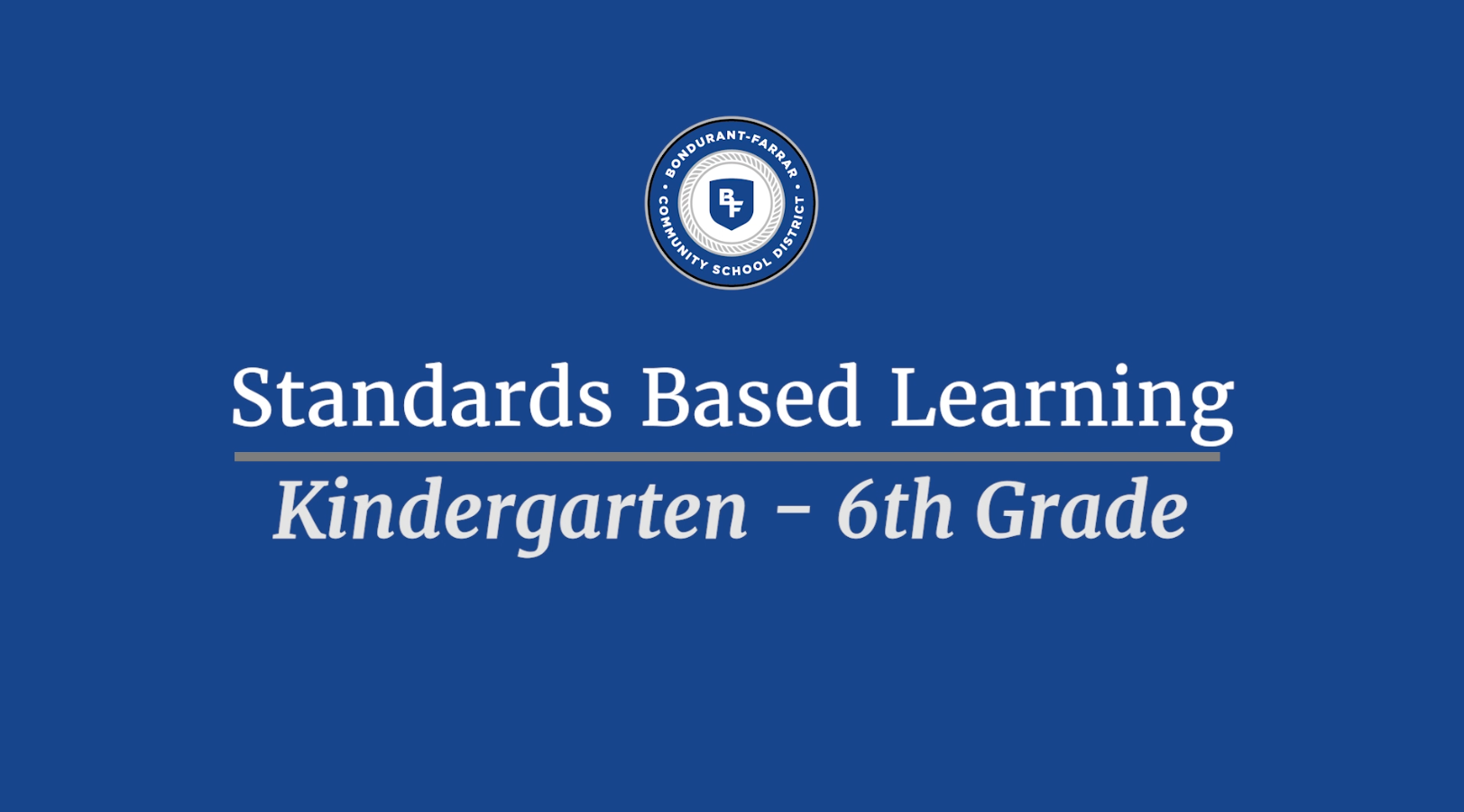 Standards Based Learning